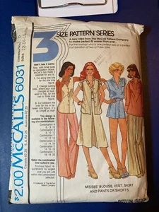 Vintage Damen McCalls 6031 3 Größen Muster 23 Teile 1978 Größe 12-14-16.  - Bild 1 von 2