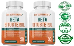 2 Pack Beta Sitosterol Super Mega Strength for Prostate Phytosterol Plant Sterol - Picture 1 of 9