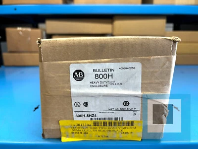 Surplus Allen-Bradley 800H-5HZ4 /P Heavy Duty Enclosure for Pushbuttons - Image 1 of 4