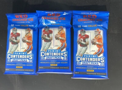 Lot Of 3 2021 Panini Contenders Draft Picks Football NFL Fat Pack Brand New - Image 1 of 2