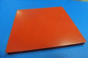 ......12 mm Silicone 100 mm 4" square, Heat & Chemical Flexible, Red 1/2 THICK - Foto 1 di 1