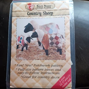 Patch Press Country Sheep Patchwork Uncut Pattern 12" 17" and 23" Tall 1983 - Picture 1 of 2