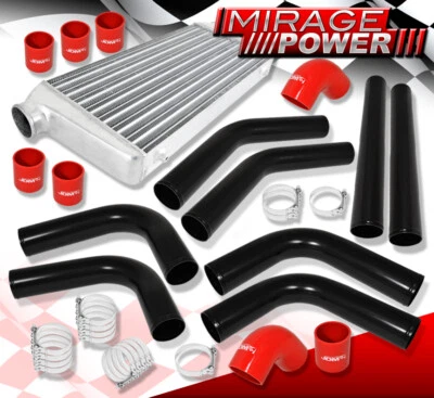 3.0" Black Piping Pipe Kit Turbo Intercooler Silicone Couplers Red T-Bolt Clamp - Изображение 1 из 4