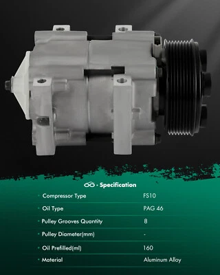 AC A/C Compressor For Ford E-350 Econoline Club E-450 Econoline Super Duty 7.3L - Image 1 of 4