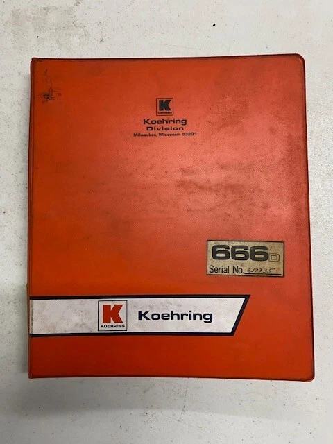 Koehring 666D Retroexcavadora Fábrica Tienda Maestro Libro Manual SKU11 Foto 1 de 1