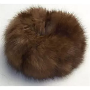 Fur Hair Tie Sable Bracelet Cuff Trim Coat Natural Beige Brown - Picture 1 of 2