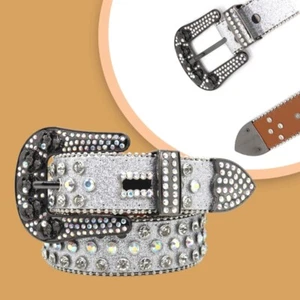 Adjust Skull Buckle Belt PU Belt Adult Jeans/ Skirt Decorative Belt - Picture 1 of 8