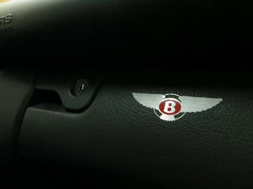 2pcs Dashboard Badge decal sticker BENTLEY *LOGO* (RED label) - Image 1 of 1