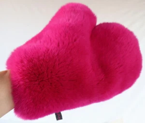 Pelz Handschuh Wellness Rex Fell Massage Relax kuscheln Chinchilla Fuchsia Pink - Bild 1 von 3