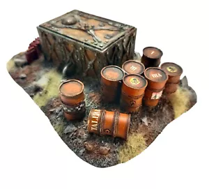 WARHAMMER 40K FORGE WORLD SCENERY OOP FUEL DUMP TERRAIN MASTER PAINTED custom - Imagen 1 de 1