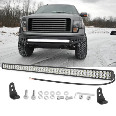 Rejilla de parachoques oculta Fit Dodge RAM 1500 09-18 42"" barra de luz LED recta 40"44" Foto 1 de 4