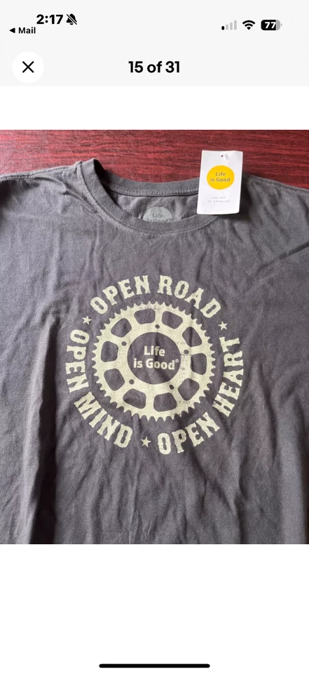 Camisa Life Is Good, Camisetas, Hombre 2XL-3XL, Selección, Manga Larga o Corta Nueva con Etiquetas Foto 1 de 1