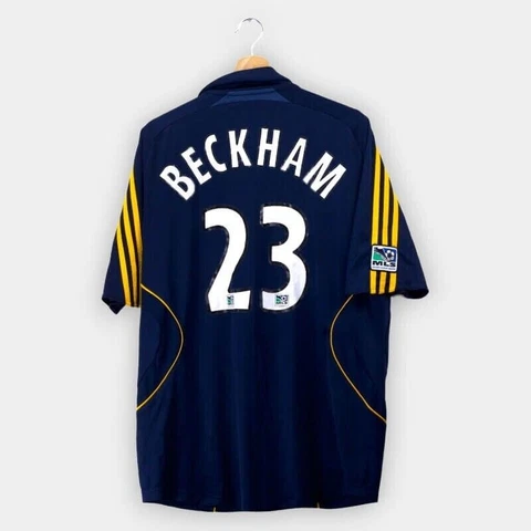 Los Angeles Galaxy Beckham #23 Away football shirt 2007 2008 Adidas Adults L Cover