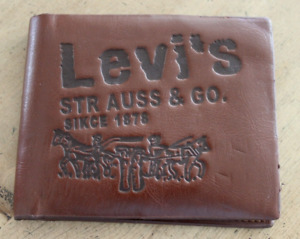 Vintage Levi's Strauss Wallet Billfold Bifold Leather NEW NWOT