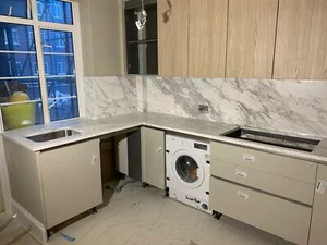 BIANCI CARRARA ARBEITSPLATTE ARBEITSPLATTEN, QUARZ - GRANIT - MARMOR MUSTER 1,99£ - Bild 1 von 5