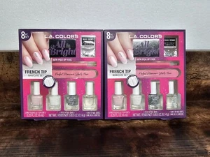 L.A. Color All Is Bright French Tip Manicure Set, 8 Piece, Lot Of 2 - Picture 1 of 4