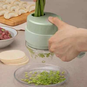 Juego de herramientas de cocina 4 en 1 cortador de verduras eléctrico portátil para ajo pimienta - Imagen 1 de 25