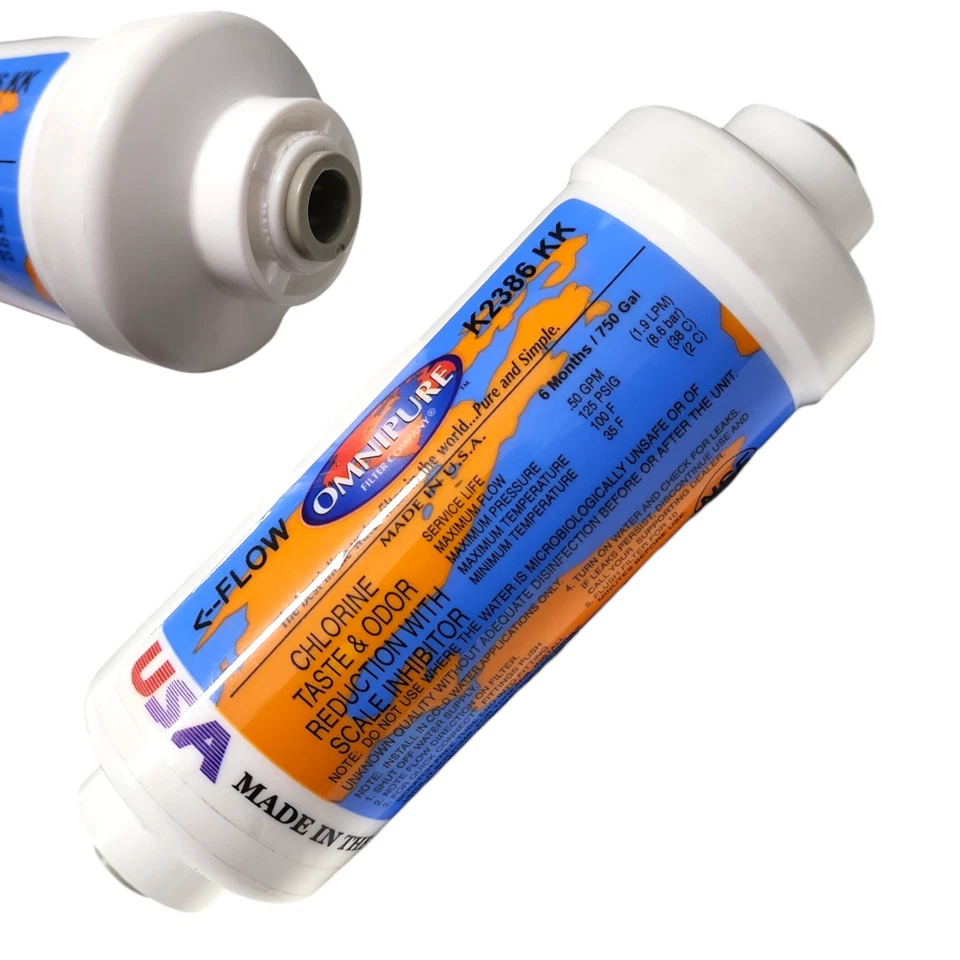 Omnipure K2386-KK Inline Icemaker GAC /Scale 6" x 2"Filter Everpure Compatible - Image 1 of 1