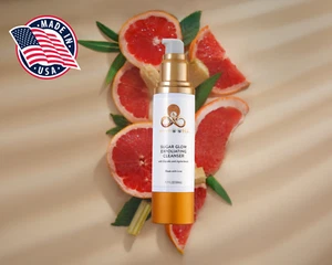 SUGAR GLOW AHA/BHA Exfoliating Cleanser Glycolic and Jojoba beads Free Shipping - Picture 1 of 7