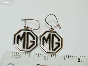 MG Emblem Earrings (Black) - Picture 1 of 3