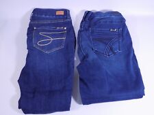 Seven7 7 Jeans Brand Dark Blue Denim Size 8 Ladies Womens Skinny Set 2 Lot Good