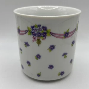 Toscany Collection Tasse Zucker lila Blumen Bodenloch mit Stopfen - Bild 1 von 5