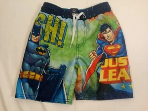 Boy's Justice League Swimwear/ Trunks DC Comics Batman, Superman, Flash Size: 4 - Picture 1 of 13