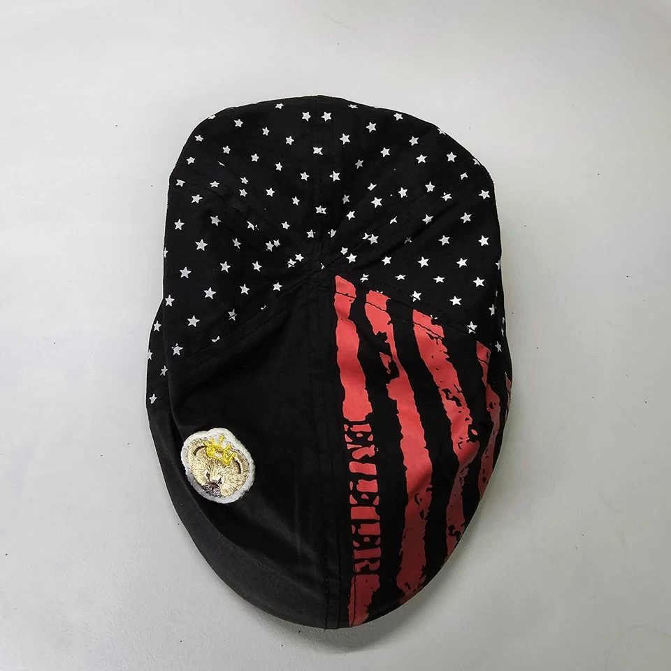 Gorra clásica de papel para niño pequeño de moda niño/niña estrellas rayas negro rojo bandera de EE. UU. K2a Foto 1 de 4
