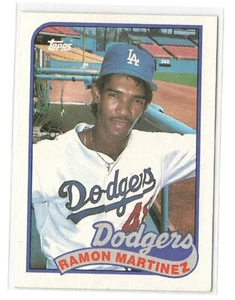 RAMON MARTINEZ 1989 Topps #225 LA Dodgers Baseball Rookie Card - NRMT - Picture 1 of 2