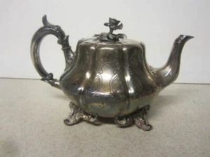 ANTIQUE SHAW AND FISHER SHEFFIELD ENGLAND  VICTORIAN TEA POT TEAPOT - Picture 1 of 12