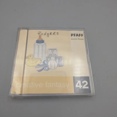 Tarjeta bordada de fantasía creativa Pfaff #42 - diseños artesanales de costura Martha Pullen Foto 1 de 3