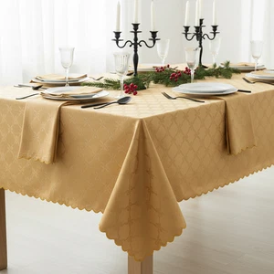 Table service 160x270 in Flanders with 12 napkins PARIS gold - Picture 1 of 1