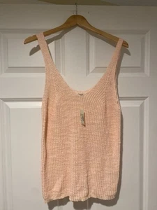 Women’s Large Madewell Pink Summer Tank Sweater Knit NWT - Picture 1 of 9