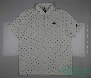 New W/ Logo Mens Adidas Polo X-Large XL White MSRP $80 - Picture 1 of 3