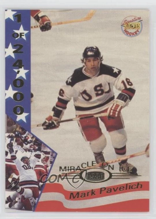 1995 Signature Rookies Miracle on Ice 1980 /24000 Mark Pavelich #25 - Image 1 of 2