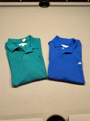 Aeropostale 蓝色和绿色 polo 衫,尺寸 XL — 第 1/4 张图片