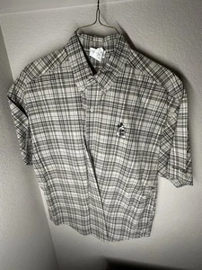 Disney Store Shirt Men XL Extra Large Plaid Button Down Mickey Mouse Casual - Picture 1 of 4