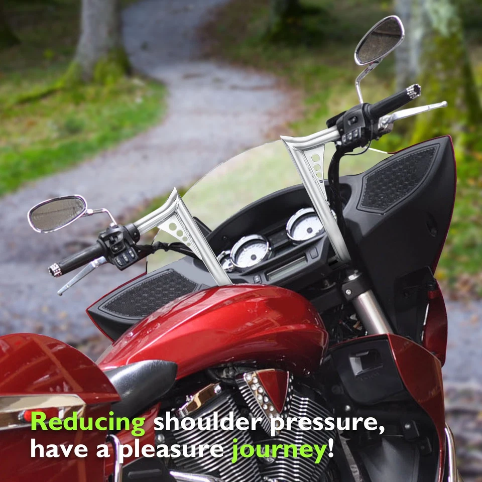 Barra de suspensión APE pretaladrada cromada-manillar afilado para Victory Cross Country Foto 1 de 4