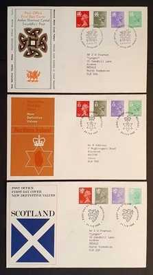 GB Stamps 1982 Regional Machins GPO First Day Covers x 3 - Image 1 of 2