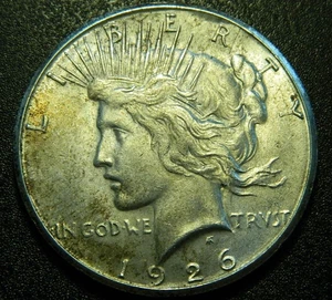 1926-S Peace Dollar vz/bu - VAM 3E2 (Med High S, Die Break R) (I3,R6) (Lot#21-5) - Bild 1 von 11
