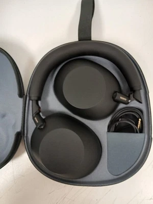 Sony WH-1000XM6 Wireless Noise Canceling Headphones With Case, Black - Image 1 of 4