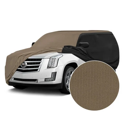For Lincoln MKX 11-14 Satin Stretch Indoor Sahara Tan Custom Car Cover w Black Foto 1 de 4