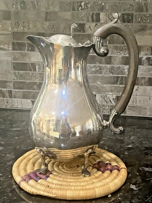 Antique William Hutton & Sons Water Jug Pitcher Cross Arrows Silver-Plate  "A1" - image 1 of 4