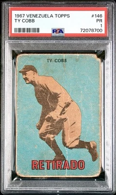1967 年 Topps 委内瑞拉 Retirado #146 Ty Cobb 委内瑞拉 PSA 1 PR — 第 1/2 张图片