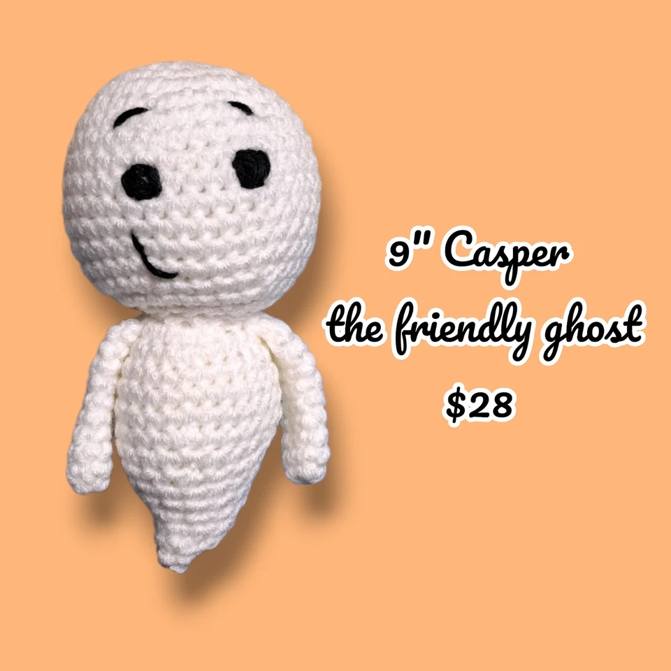 Halloween Crochet Plushies Casper - Image 1 of 1