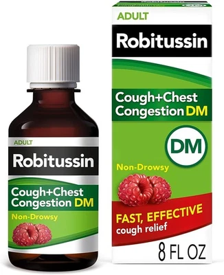Robitussin tos sin azúcar + congestión torácica DM, tos y congestión... Foto 1 de 4