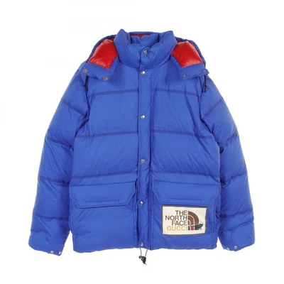 GUCCI THE NORTH FACE Down jacket M size hoodie 663753 Nylon Blue Used - Image 1 of 4