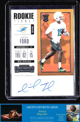 2017 Panini Contenders - RC Ticket Auto *Isaiah Ford **Card #136** AUTO (RC) - Image 1 of 2