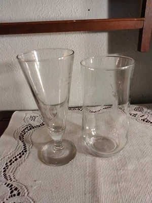  "Princess House Heritag 7 1/2"" de alto 10 oz cristal Pilsner y vaso de agua de 6,5""" Foto 1 de 3