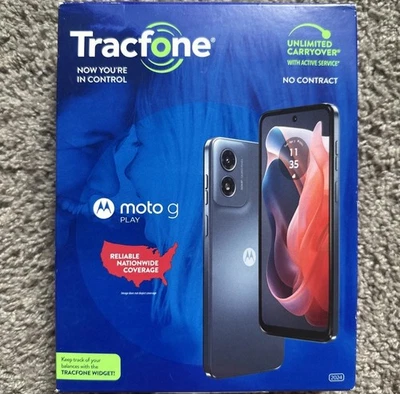 Tracfone Motorola Moto G Play (2024) XT2413V 64GB 4GB  Locked Blue New - Image 1 of 2